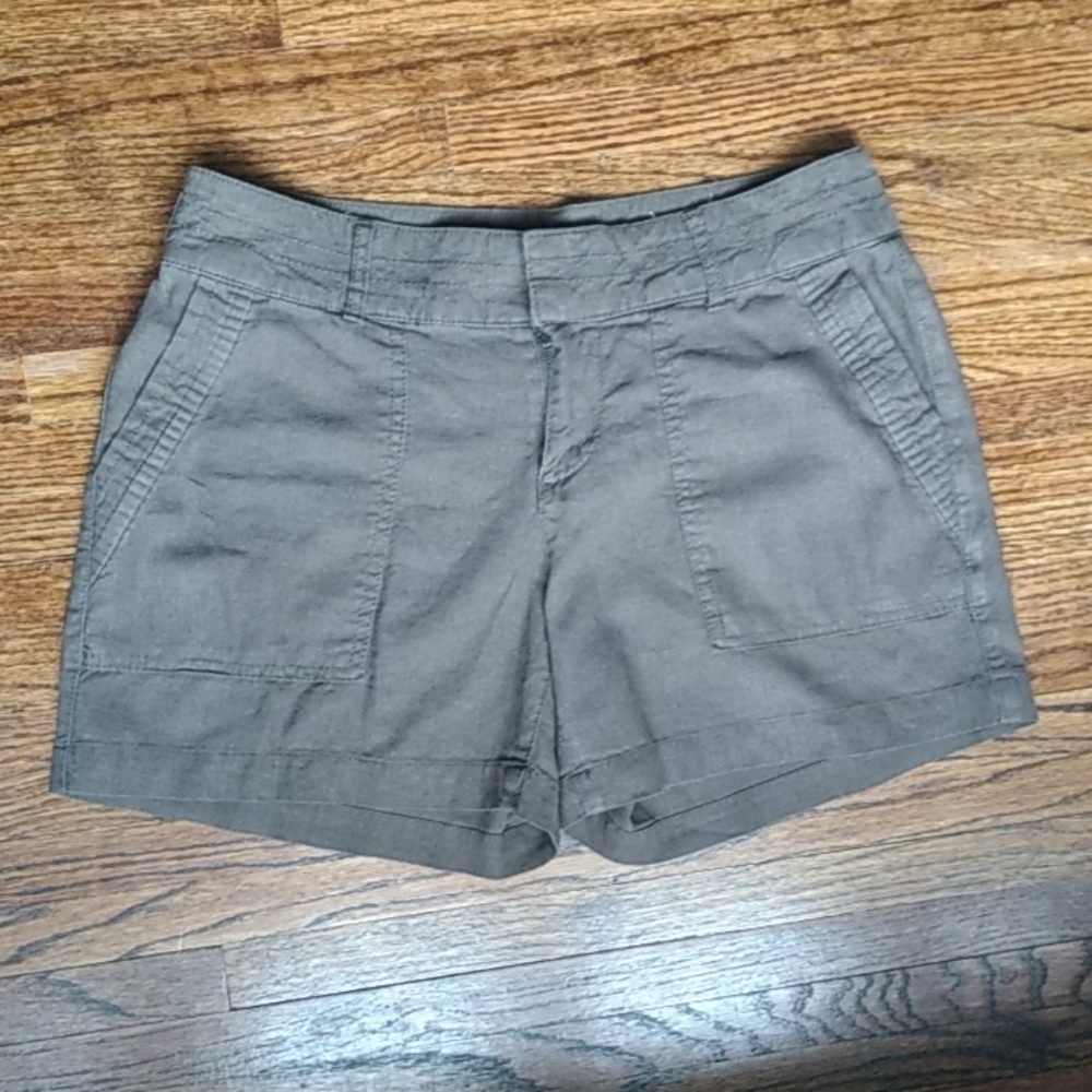 Dark Brown Mid Rise Shorts
